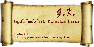 Gyémánt Konstantina névjegykártya